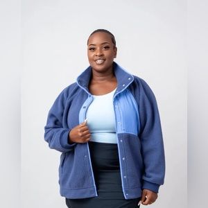 Alder Apparel Go Far Fleece jacket coat 2.0 Moonlit Ocean 3x 4x